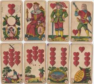 ♥ ♥ Alte Spielkarten Playing Cards Bayern Hasenauer München Um 1900 ♥ ♥ Bild