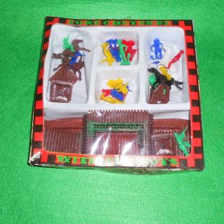 70er Fort Cheyenne Indianer Cowboy Pferd Plastik Western Vintage 1:72 Toy Spiel Bild