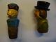 2 Antike Flaschenverschlüsse Zierkorken Holz,  Handgeschnitzt,  Handbemalt,  Selten Baukästen Bild 8