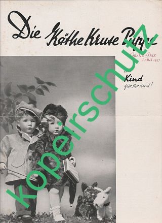 Originaler Prospekt,  Die Käthe Kruse Puppe Grand Prix Paris 1937 Bild