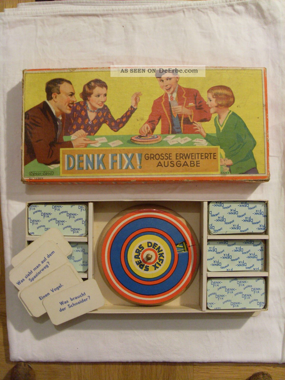 Altes°antik°spiel_denk Fix Vor 1945_d.  R.  G.  M°frage/antwort° Gefertigt vor 1945 Bild