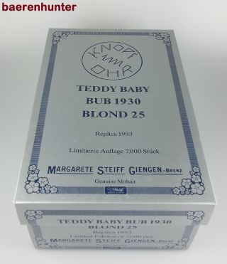 Steiff – Leerkarton Für °steiff - Teddy Baby Bub 1930° – Ean 407529 Bild