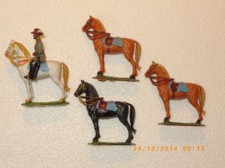 Offizier Zu Pferd Cowboys Indianer Wildwest Spielzeug Bild