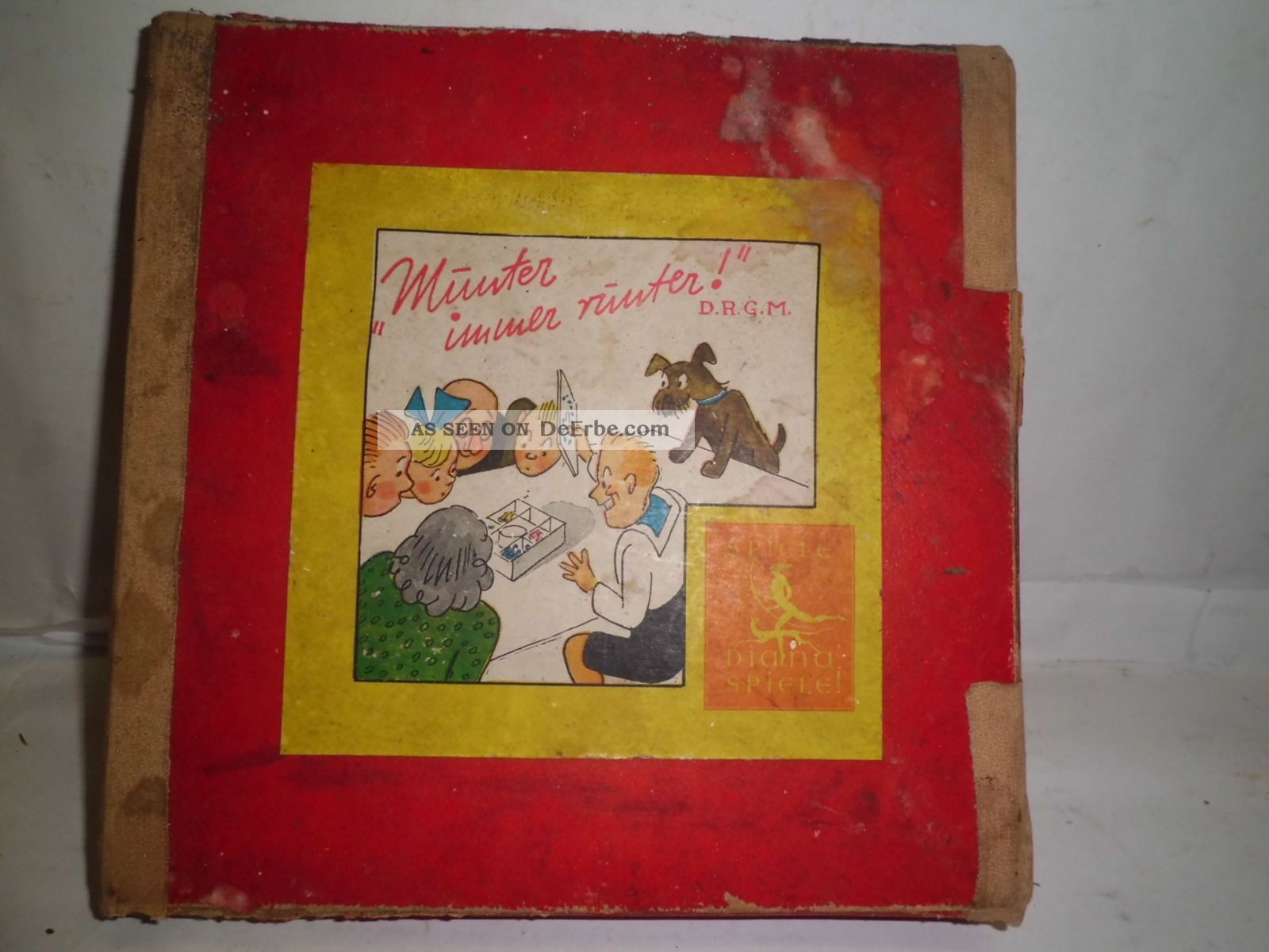 Munter Immer Runter,  Gesellschafts - Spiel,  Brettspiel,  Ddr,  Alt,  50er Jahre Gefertigt nach 1945 Bild