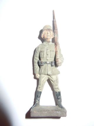 Lineol Elastolin Deutscher Soldat Ehrenwache Gewwehr über Von Lineol,  Top, Bild