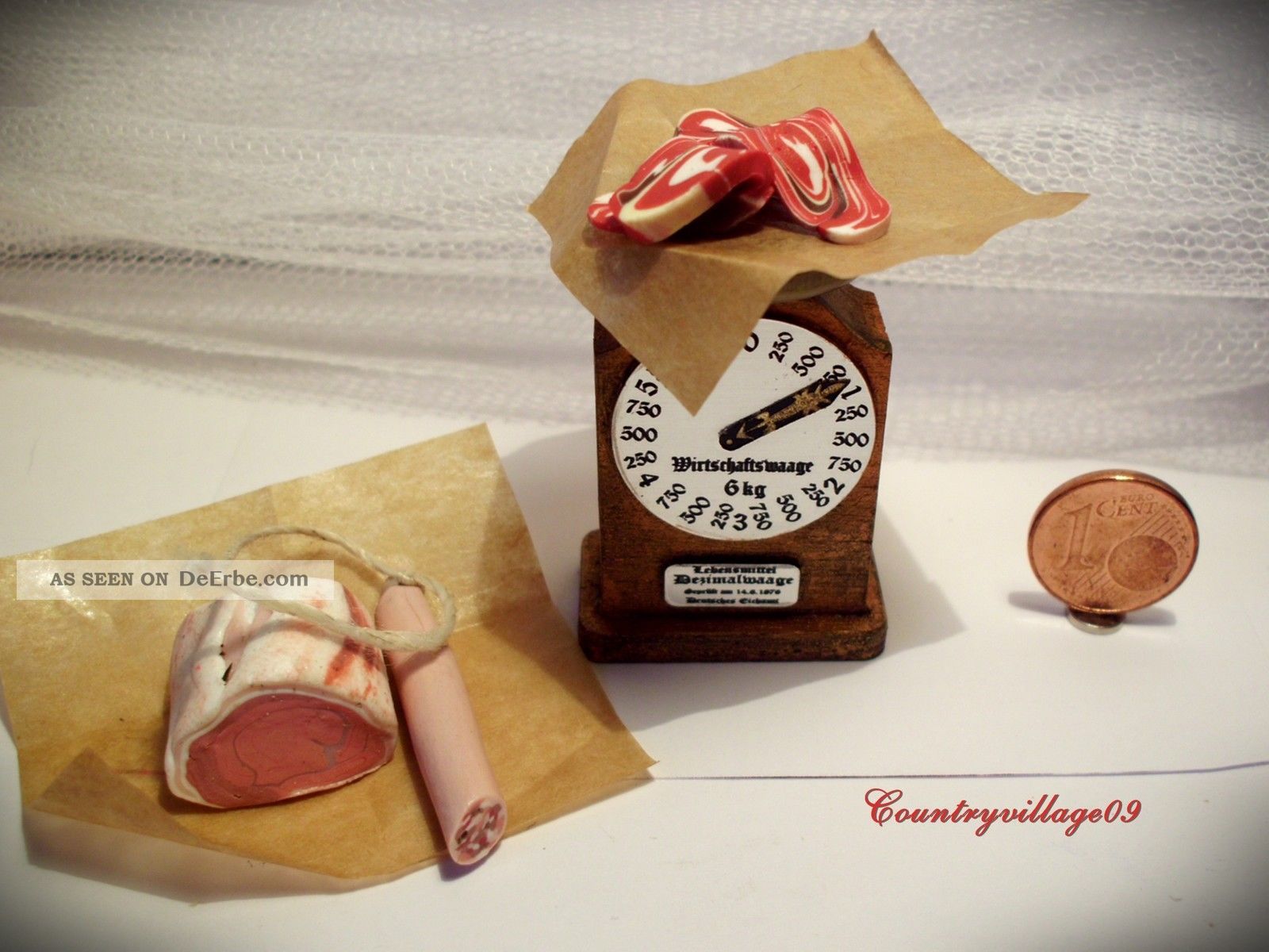 Melody Jane Miniatur „Fleisch & Wurst Auf Brett“ – Puppenhauszubehör Im Maßstab 1:12