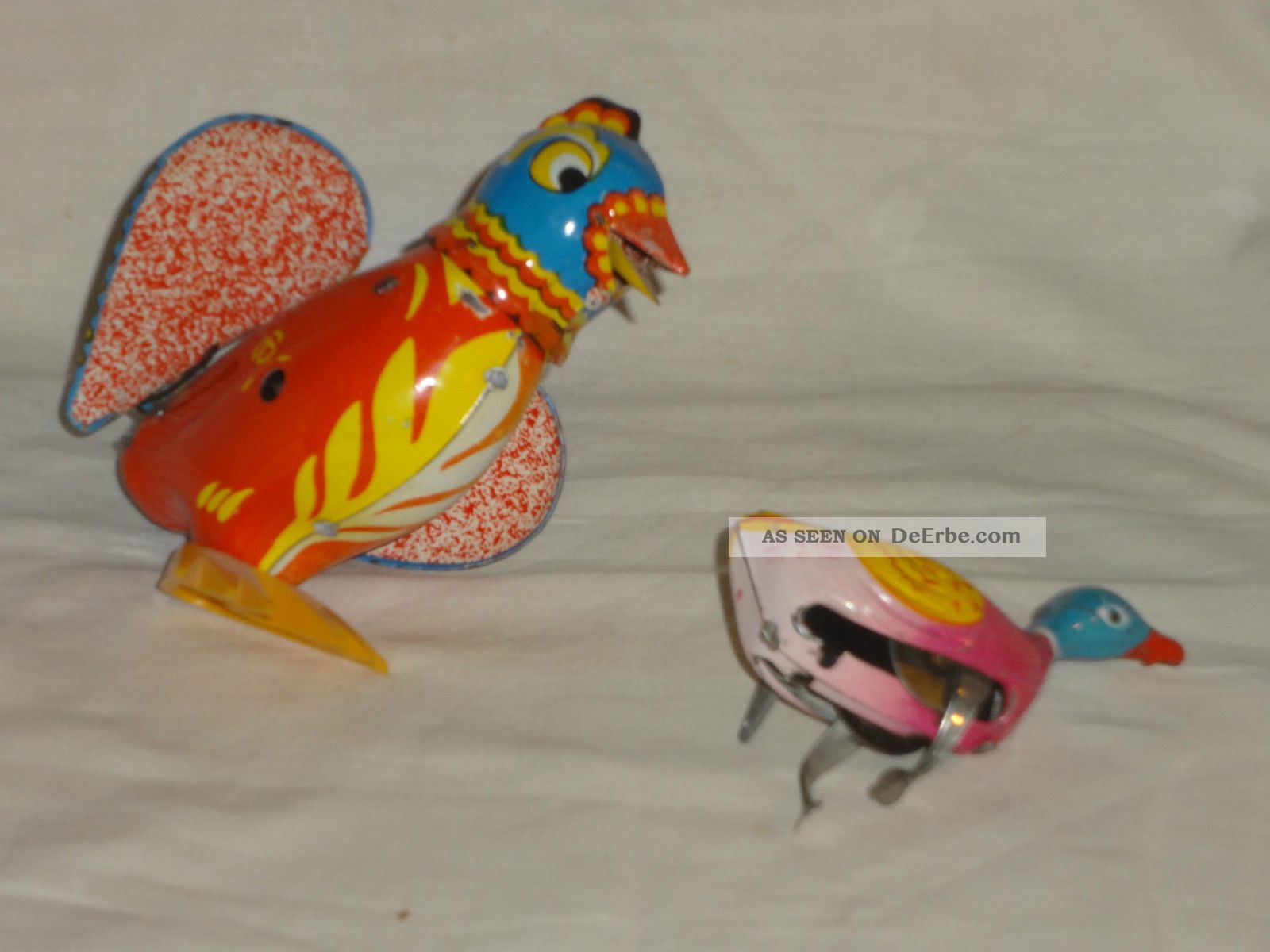 Freak Scene Blechspielzeug Ente Rot – Aufziehente Wasservogel Aus Metall, Nostalgisches Sammlerstück