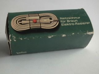 Altes Braun Rasiererkabel Anschlusskabel Verpackung Für Rasierer 1965 Bild