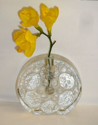 Blockvase Solifleur Klar Glas Vase Blumenvase Briefbeschwerer Gew.  - 870gr. Bild