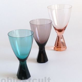 Art Deco 3x Trinkglas: 2x Sherrygläser 1x Weissweinglas Glasmanufaktur Friedrich Bild
