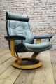 Ekornes Stressless Leder Relax Sessel & Ottoman Hocker Tv Easy Chair Ledersessel 1970-1979 Bild 1