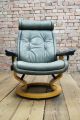 Ekornes Stressless Leder Relax Sessel & Ottoman Hocker Tv Easy Chair Ledersessel 1970-1979 Bild 2