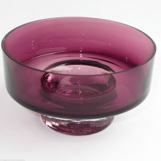 Scandinavien Vintage Glas Vase Fußschale Lila Vielseitig Verwendbar 60er Design Bild