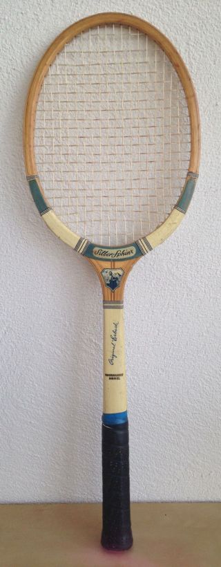 Tennisschläger Erbacher Silber Sphinx Tournament Modell Sammler Holz 50er Jahre Bild
