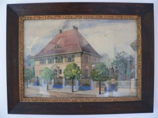 Jugendstil Architektenzeichnung Stadthaus - Villa Von Franz Schumann Von 1919 Bild
