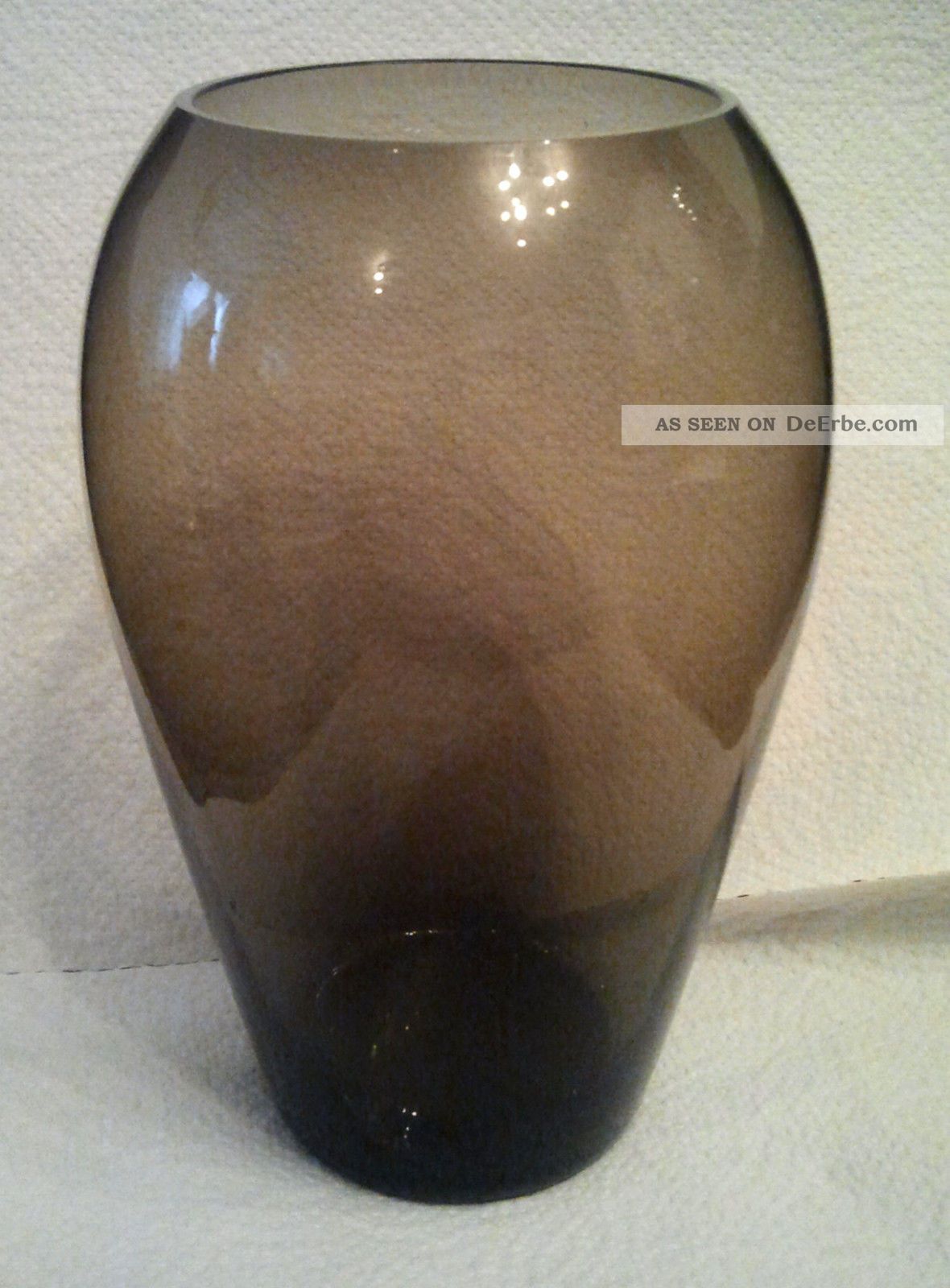 Große Vase Turmalin Braun Dexel ? Wmf Wagenfeld ? Rauchglas Ca 20 Cm Hoch 1950-1959 Bild