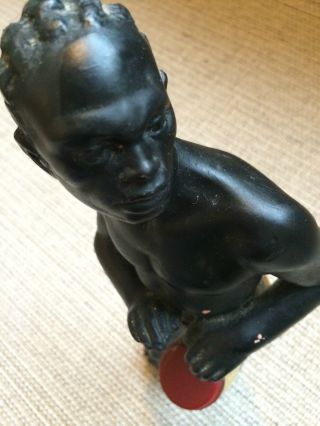 40er 50er Jahre - Afrikaner Mit Trommel Figur - 41 Cm 5 Bild