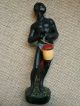 40er 50er Jahre - Afrikaner Mit Trommel Figur - 41 Cm 5 1950-1959 Bild 2
