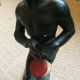 40er 50er Jahre - Afrikaner Mit Trommel Figur - 41 Cm 5 1950-1959 Bild 4