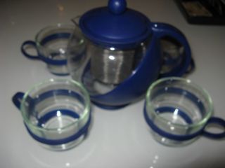 Tee Service 4 GlÄser & Glas - Kanne Für 1 - 2 Personen 0,  7 Liter Bild