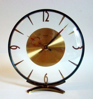 Bayard Transparente Tischuhr 8 - Day Vintage Mid Century Clock Art Deco Top & Rare Bild