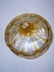 1925 Kristalldose Gelblasur Durchschliffdekor Haida 1920-1949, Art Déco Bild 3