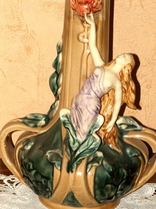 Alte Große Imposante Vase Mit Meerjungfrau Plastisch Jugendstil ? Um 1900 ? Bild