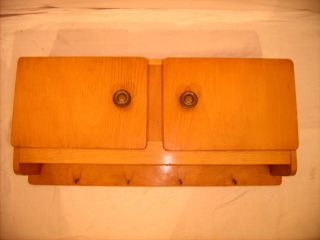 Küchenhängeschrank/ Badhängeschrank 50er/60er Jahre Mit Handtuchharken Bild