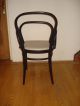 Thonet 214 F Klassiker Einzelstück Stuhl Sesselrahmen Schwarz Sitz Leder Latte 1950-1959 Bild 3