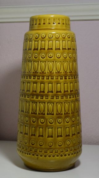Scheurich Inka - Vase 260 - 30 H: 30cm Senf - Braun 60/70er Bild