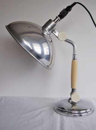 Alte Aluminium Wärmelampe Rosenthal Lampe Tischlampe Bauhaus Industrie Retro Bild