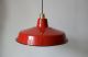 Industrielampe Vintagelampe Emaillelampe Bauhaus Stil,  Werkstattleuchte Rot 1950-1959 Bild 1