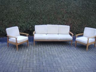 Mid Century Sofagarnitur Sofa & 2x Sessel,  Danish Design?,  Juhl,  Jalk?,  Top Bild