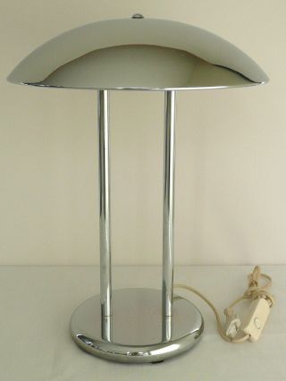 Design Tischlampe,  Chrom,  Bauhaus Stil,  70er Jahre Bild