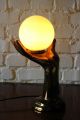 Vintage 70er - Jahre Keramik Lampe Handlampe Handform Mit Glaskugel 1970-1979 Bild 4
