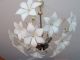 Deckenlampe Pendel Leuchte Metall Glas Lüster Blüten Lampe Blumen 3 Flammig Top Design & Stil Bild 1