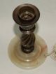 Alte Stehlampe Tischlampe - 20er/30er Jahre - Bronze Mit Onyx Fuß 1890-1919, Jugendstil Bild 1