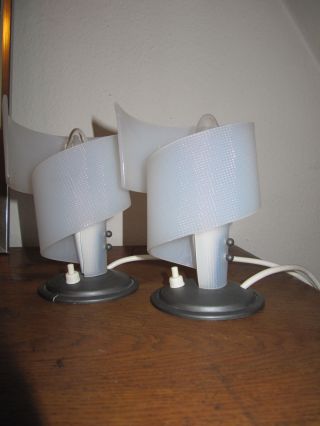 Paar Rockabilly Tischlampen Nachttischlampen Orig.  Fifties Lampe Plexiglas _50er Bild