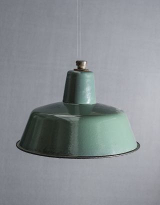 Vintage Emaille Fabrik Lampe Loft Bauhaus Top Bild