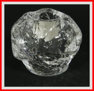 Kosta Boda Teelichthalter Snowball Design Ann Wärff Sweden Crystal Kristall Glas Bild