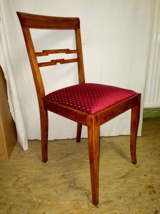 Antiker Stuhl Artdeco Jugendstil Federkorb Buche Restauriert Top Bild