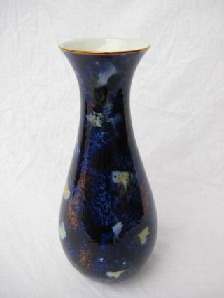 Vase Wallendorf Porzellan,  Echt Kobalt,  German Pottery,  Ausgefallenes Design Bild