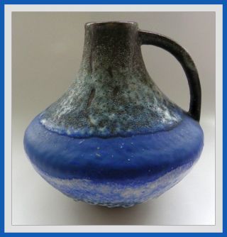 Vase Carstens Atelier Form 200 Blau Gerda Heuckeroth Wgp Ceramic Blue Fat Lava Bild