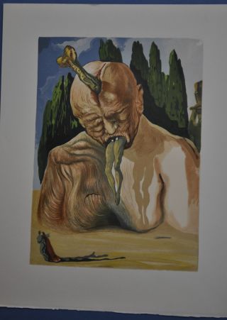 Salvador Dali - Orig.  Holzschnitt Bild