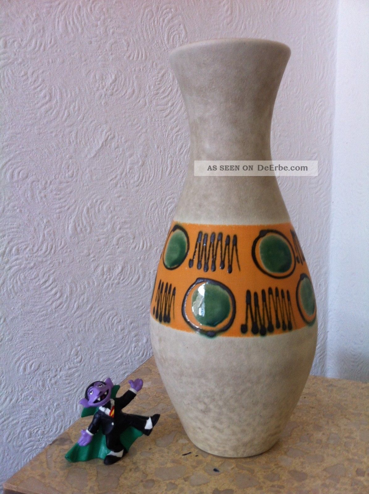 50 ' S Wgp West German Pottery 50er Jahre Jasba Keramik Vase (213) 1950-1959 Bild
