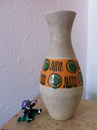 50 ' S Wgp West German Pottery 50er Jahre Jasba Keramik Vase (213) Bild