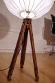 Cocoon Tripod Steh Lampe Holz Stativ Dreibein Art Deco Loft Antik 20 60 Ica Flos 1960-1969 Bild 5