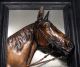 Reliefbild Pferdekopf Aus Kupfer Im Schwarzem Holzrahmen Anschauen Lohnt Sich 1970-1979 Bild 1