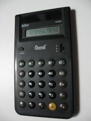Braun Solar - Taschenrechner,  Typ 4777 - Werbe Bild
