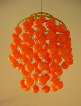 70er Orange Spacige Kugel Leuchte Verner Panton Fun Art Mid Century Bild